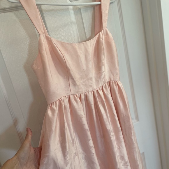 BHLDN Satin Midi Dress, Aletta/Blaine Square-neck Anthropologie 4 - Picture 6 of 16